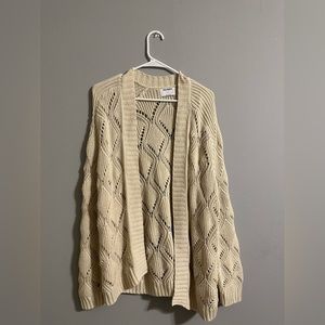 Old Navy Cream Open-Front Cardigan